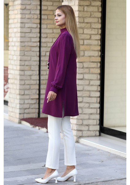 Işıltı Taş Detaylı Büyük Beden Tesettür Tunik fırsatları