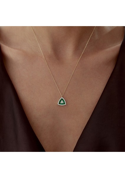 Green Trapez Kolye