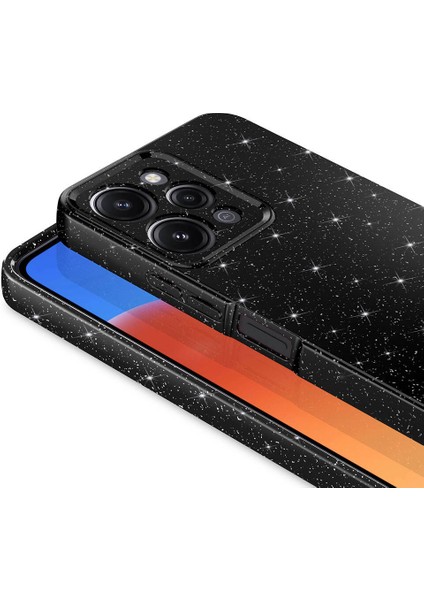 Xiaomi Redmi 12 Kılıf Kamera Korumalı Simli Lüks Ata Koton Kapak-Pembe Koyu fiyatları