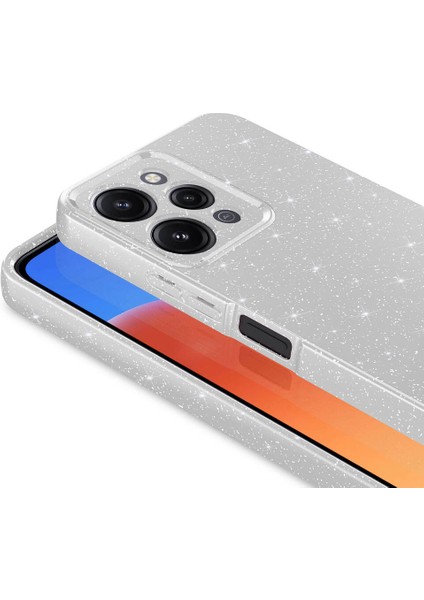 Xiaomi Redmi 12 Kılıf Kamera Korumalı Simli Lüks Ata Koton Kapak-Pembe Koyu modelleri
