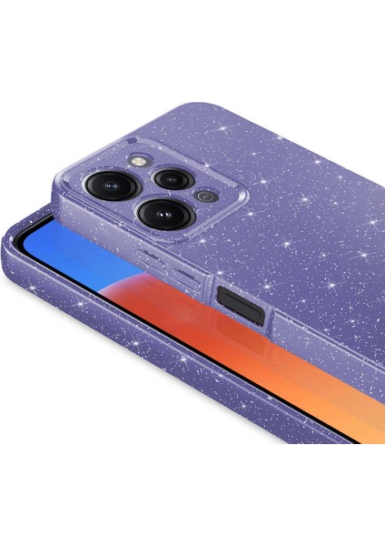 Xiaomi Redmi 12 Kılıf Kamera Korumalı Simli Lüks Ata Koton Kapak-Pembe Koyu indirimleri