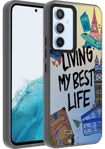 Galaxy A54 Kılıf Desenli Ata Dragon Sert Kapak-Seyahat