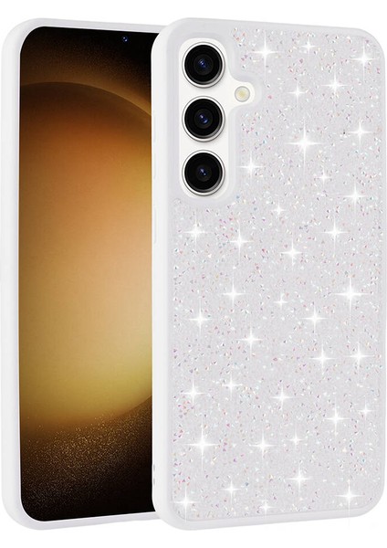 Galaxy S24 Plus Kılıf Parlak Taşlı Tasarım Ata Pırlanta Kapak-Beyaz fırsatları
