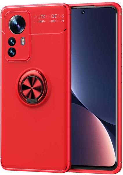 Xiaomi Mi 12 Kılıf Ata Ravel Silikon Kapak-Kırmızı