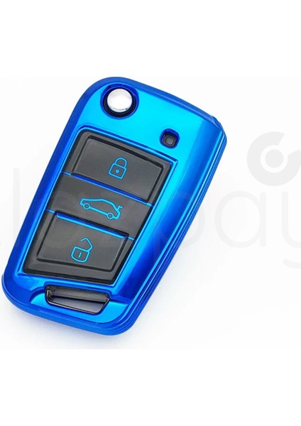 Volkswagen Polo Golf T-Roc T-Cross Passat Jetta Taigo Tiguan Parlak Tpu Anahtar Kılıfı (1 Adet)