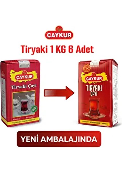 Tiryaki 1 Kg Siyah Çay 6'lı Ekonomik Paket Doğal İçerik Türkiye Menşeli fiyatları