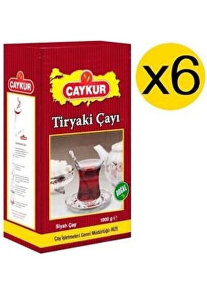 Tiryaki 1 Kg Siyah Çay 6'lı Ekonomik Paket Doğal İçerik Türkiye Menşeli modelleri
