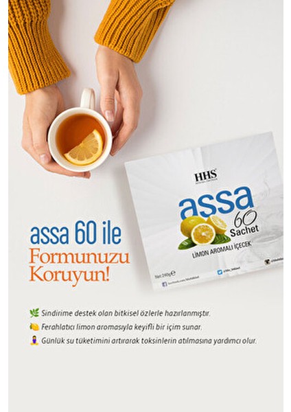 Assa Limon Aromalı Karışık Bitkisel Çay 60 Poşet 240 gr Metabolizma Destekleyici fırsatları