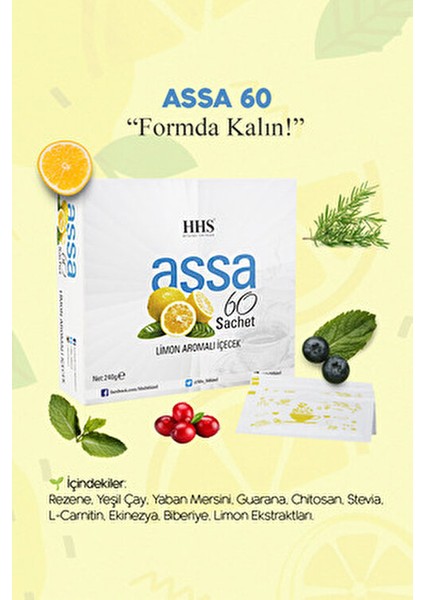 Assa Limon Aromalı Karışık Bitkisel Çay 60 Poşet 240 gr Metabolizma Destekleyici