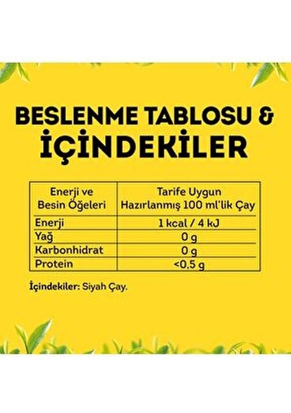 Yellow Label Dökme Çay 1000 gr Doğal Siyah Çay Aromasıyla Yumuşak İçim indirimleri