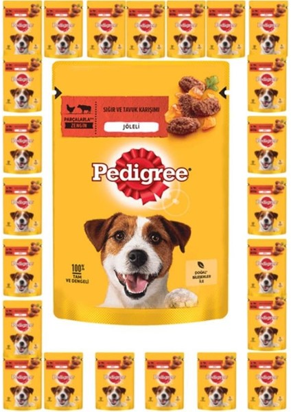 Sığırlı ve Kuzulu Yetişkin Köpek Yaş Maması 24 x 100 gr
