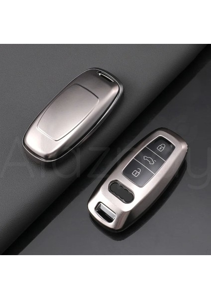 Audi A3 A4 A6 A7 A8 & B9 C8 4K D5 & S7 S8 & Q7 Q8 & E-Tron Tpu Titan Gri Anahtar Kılıfı