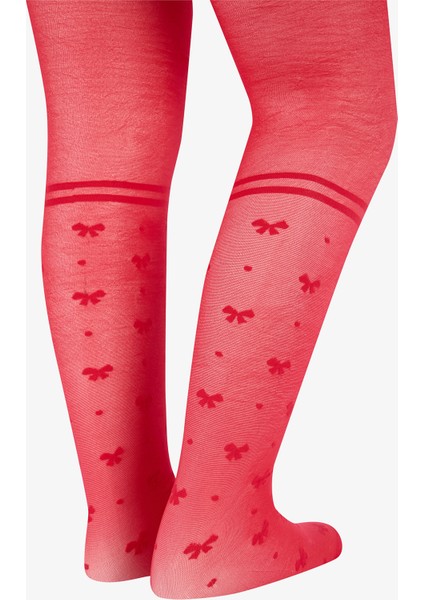 Pretty Bowtie Stripe Külotlu Çorap