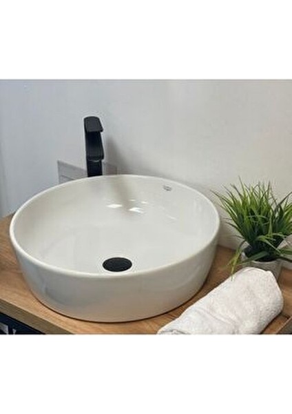 Cerastyle One 46 cm Yuvarlak Çanak Lavabo Seramik Banyo Dekorasyonu için Uygun indirimleri