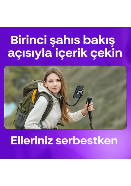 Manyetik Silikon Boyun Telefon Tutucu – Eller Serbest, Ayarlanabilir ve Rahat Kullanım modelleri