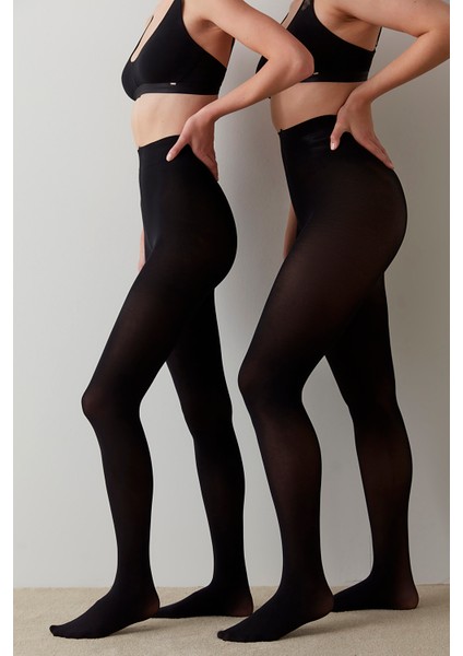 Siyah My Size One Size Külotlu Çorap-Pentilicious