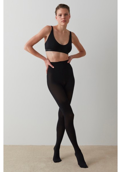 Siyah My Size One Size Külotlu Çorap-Pentilicious