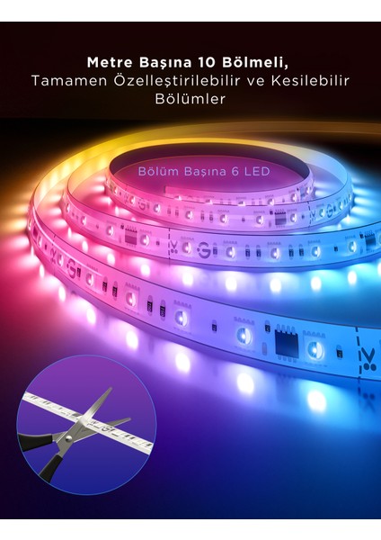 Rgbwwıc LED Şerit 2 Pro Uzatma Kiti 1 Metre - Adaptör Dahil Değildir - A61F10H1 modelleri
