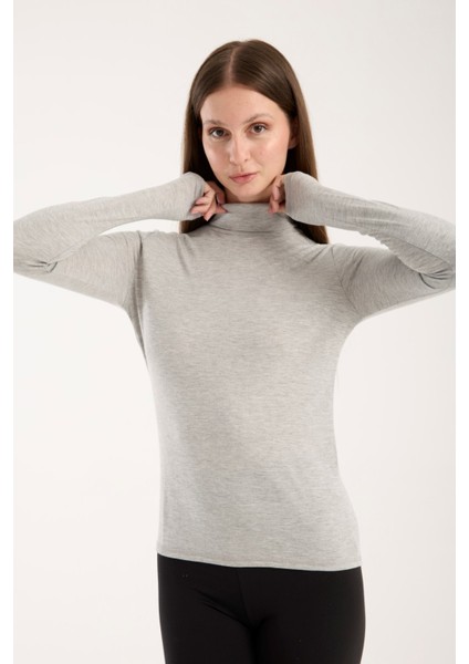 Kadın Balıkçı Yaka Ince Triko Bluz – Esnek ve Yumuşak Doku 3012