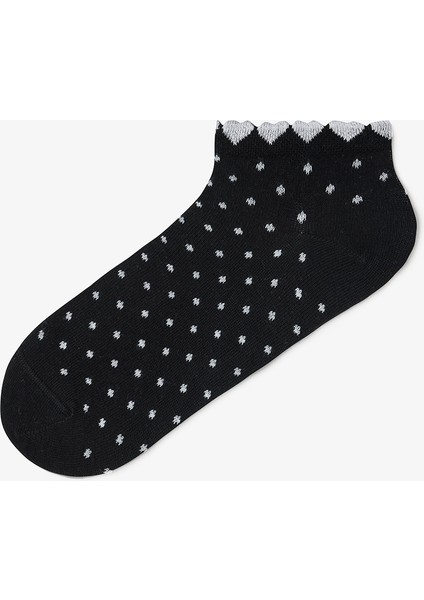 5 Çift Pamuklu Kalp Desenli Patik Çorap indirimleri