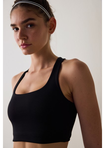 Siyah Orta Destek Join Spor Sütyeni