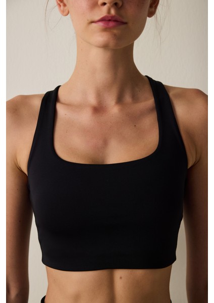 Siyah Orta Destek Join Spor Sütyeni