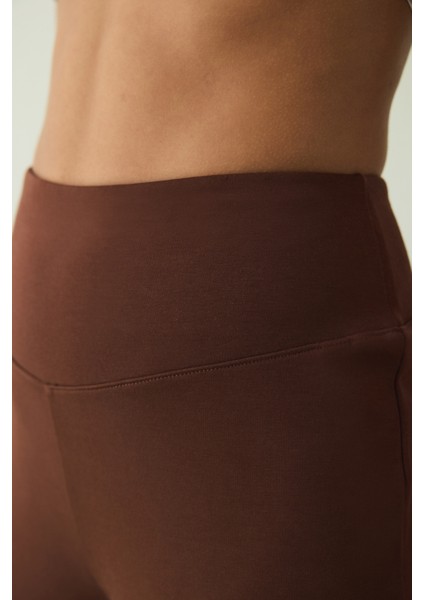 Cappuccino Easy Yüksek Bel Slim Fit Ispanyol Paça Pantolon