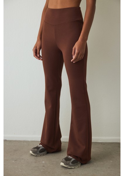 Cappuccino Easy Yüksek Bel Slim Fit Ispanyol Paça Pantolon modelleri