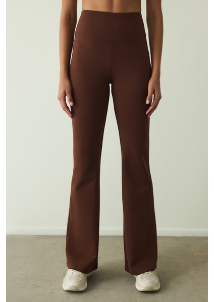 Cappuccino Easy Yüksek Bel Slim Fit Ispanyol Paça Pantolon