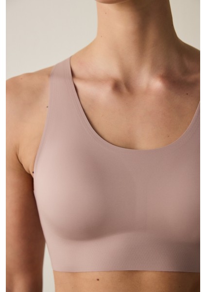 #İzbırakmaz Açık Kahve Orta Destek Zero Feel Bra Spor Sütyeni