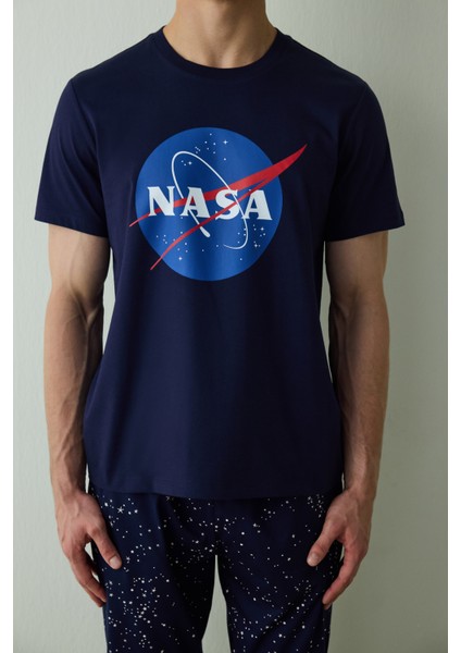 Erkek Space Desenli Pijama Takımı