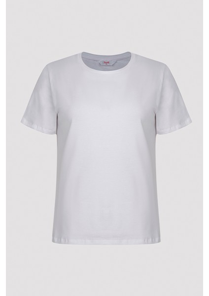 Pamuklu Beyaz Kısa Kollu Basic Tişört indirimleri