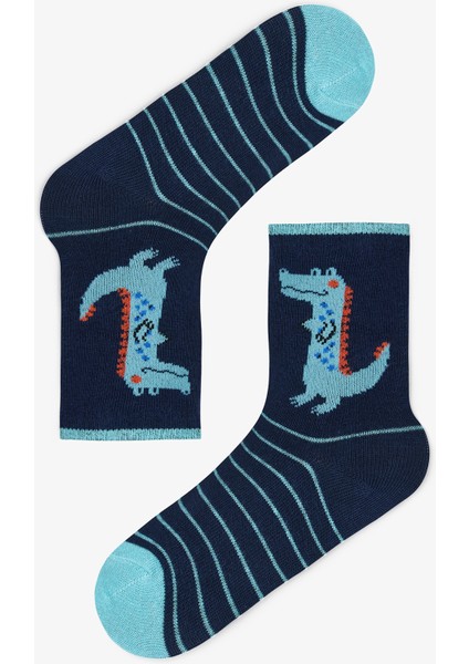 Erkek Çocuk Dino Friends Dinozor Desenli 4'lü Soket Çorap