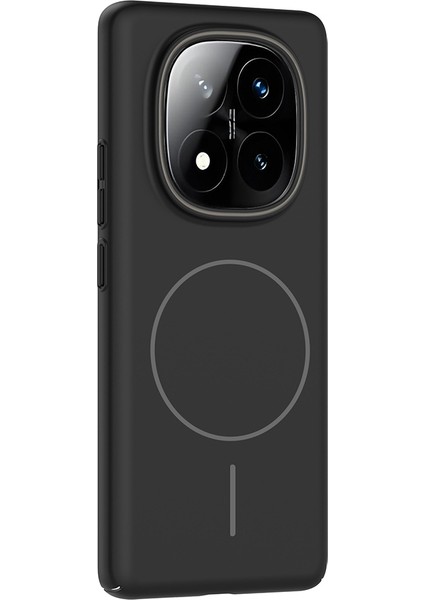 Redmi Note 14 Pro Plus Kılıf Magsafe Şarj Özellikli Ata Ruby Silikon Kapak - Siyah modelleri