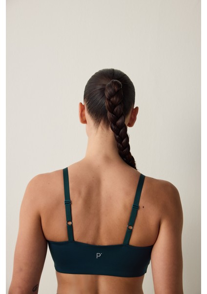 Koyu Yeşil Hafif Destek Spor Sütyeni