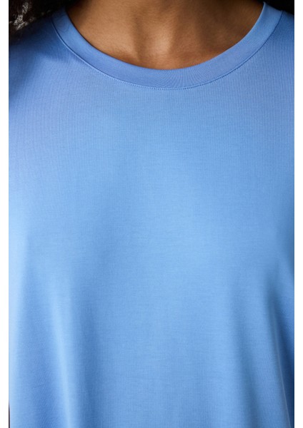 Mavi Bisiklet Yaka Regular Fit Modal Tişört