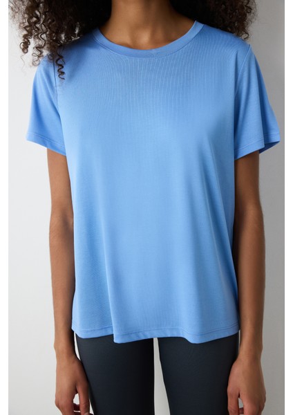 Mavi Bisiklet Yaka Regular Fit Modal Tişört