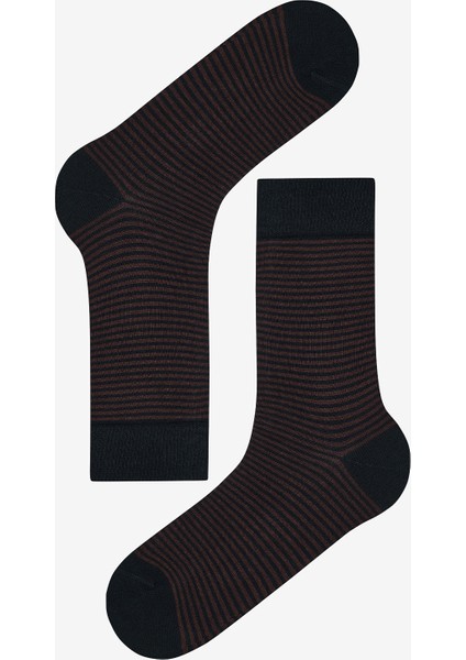 Erkek İnce Çizgili 5li Lacivert Soket Çorap modelleri