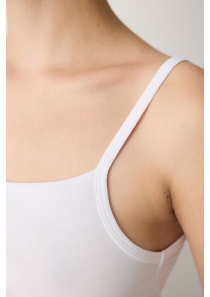 Basic Beyaz Cami Atlet