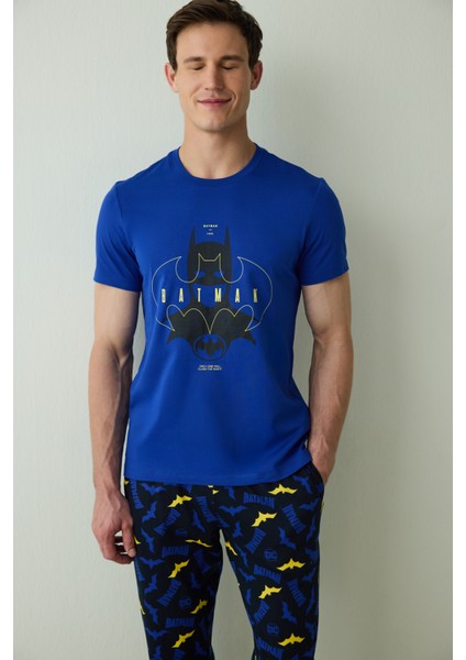 Erkek Batman Sloganlı Pijama Takımı