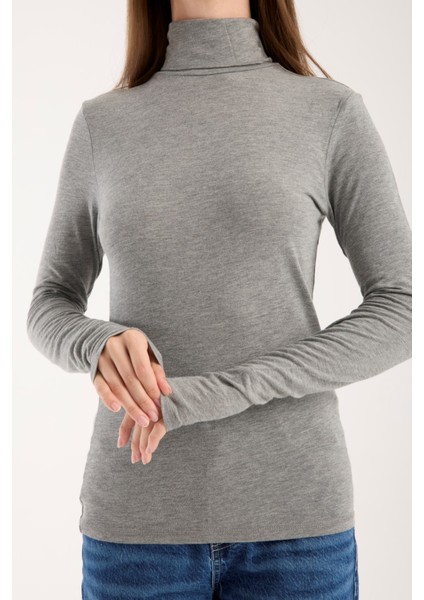 Kadın Balıkçı Yaka Ince Triko Bluz – Esnek ve Yumuşak Doku 3012 fırsatları