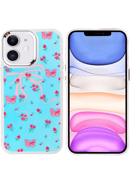 iPhone 11 Kılıf Airbag Tasarımlı Ata Hadra Kapak - Kelebek