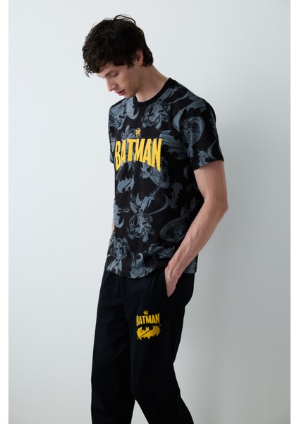 Batman Çok Renkli Pantolonlu Pijama Takımı