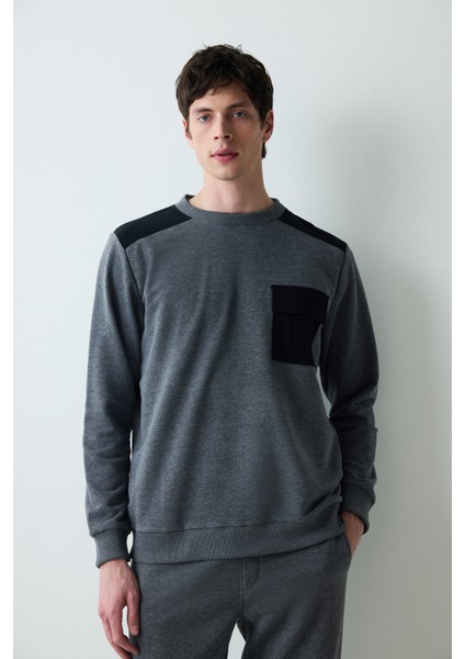 Erkek Timeless Antrasit Melanj Sweatshirt