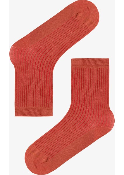 5 Çift Pamuklu Çizgili Soket Çorap