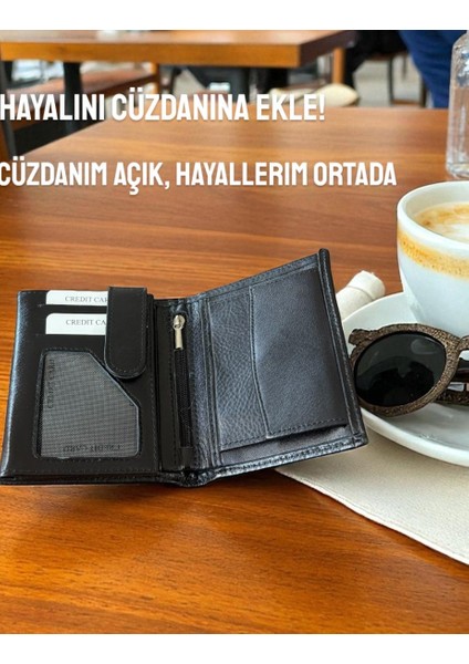 Montero Siyah %100 Hakiki Deri Premıumcüzdan