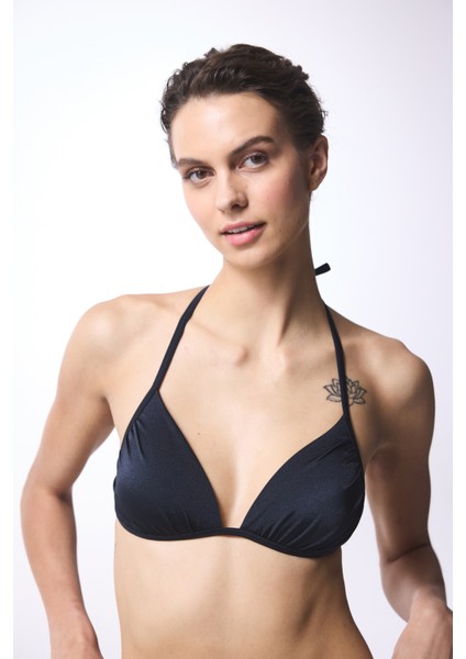 Antrasit Fayette Üçgen Bikini Üstü