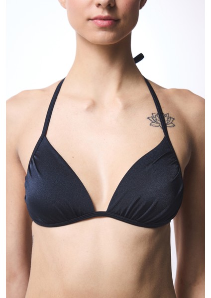 Antrasit Fayette Üçgen Bikini Üstü