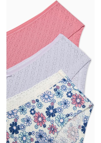 Spring Garden Pamuklu 3lü Pointel Hipster Çok Renkli Külot