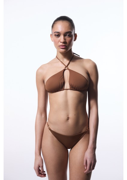Kahverengi Libby Üçgen Bikini Üstü modelleri